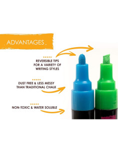 Marcadores de Tiza Líquida Bandle B. - 8 Colores Vibrantes 6mm 2