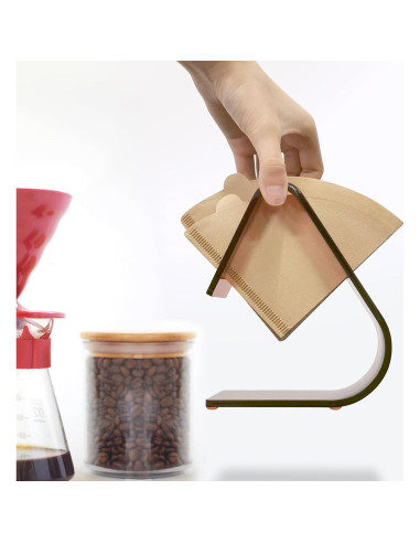 Soporte de Filtro de Café Acrílico PURIMADE 5mm Cono Marrón