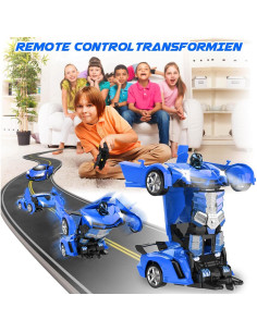 Coche RC Transformable Chridark Azul 0.47 kg para Niños 3-12 Años 2