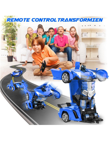 Coche RC Transformable Chridark Azul 0.47 kg para Niños 3-12 Años