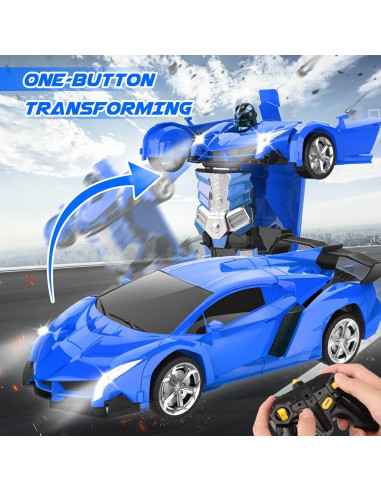 Coche RC Transformable Chridark Azul 0.47 kg para Niños 3-12 Años