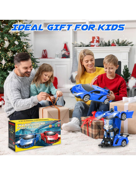 Coche RC Transformable Chridark Azul 0.47 kg para Niños 3-12 Años