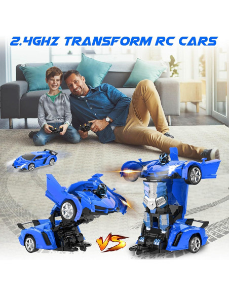 Coche RC Transformable Chridark Azul 0.47 kg para Niños 3-12 Años