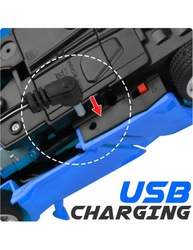 Coche RC Transformable Chridark Azul 0.47 kg para Niños 3-12 Años