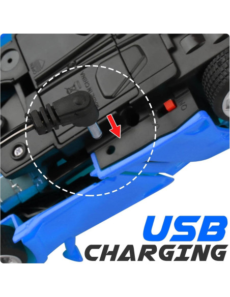Coche RC Transformable Chridark Azul 0.47 kg para Niños 3-12 Años