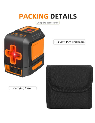 Nivel de láser cruzado S.Fine T03 autorregulable IP54