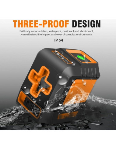 Nivel de láser cruzado S.Fine T03 autorregulable IP54