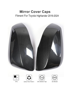 Cubierta de Espejo Retrovisor YAKANEY para Toyota Highlander 2020-2025 2