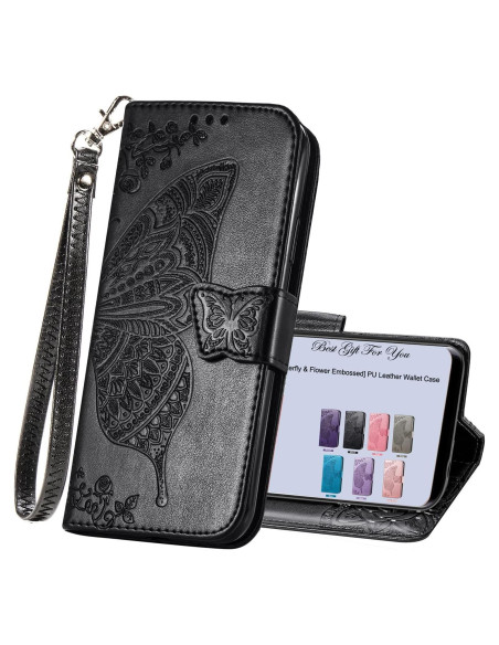 Funda Cartera Plegable HAOTP para Samsung Galaxy A35 5G Negro