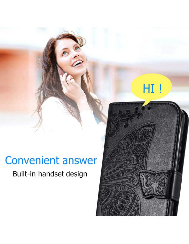 Funda Cartera Plegable HAOTP para Samsung Galaxy A35 5G Negro