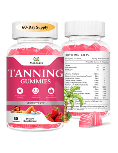 Gominolas Bronceadoras Meceilays 120 Unidades Sabor Fresa