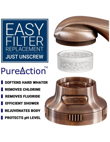Cabezal de Ducha Filtrado PureAction con Manguera 60" - Agua Suave