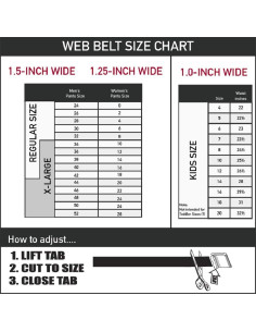 Cinturón Web Unisex Buckle-Down Murciélago Negro/Blanco 3.81 cm 2