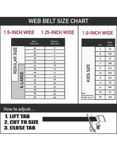 Cinturón Web Unisex Buckle-Down Murciélago Negro/Blanco 3.81 cm