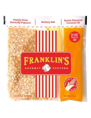 Paquete de Palomitas Gourmet Franklin 10x56.7g Mantequilla