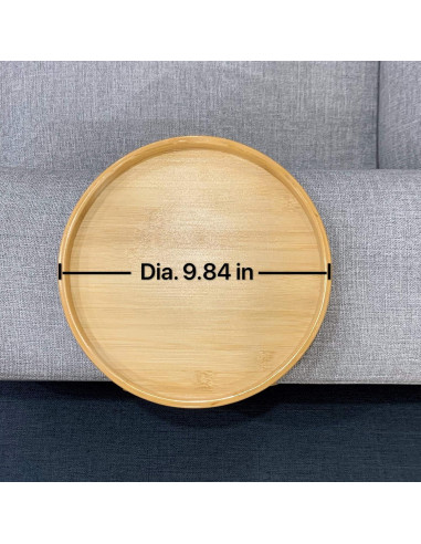 Mesa Lateral Clip-On Xchouxer de Bambú Natural Redonda 25cm