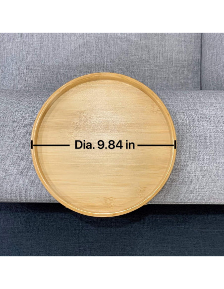 Mesa Lateral Clip-On Xchouxer de Bambú Natural Redonda 25cm