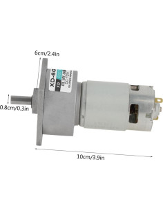 Motor de Engranaje DC 12V 35W Ajustable Velocidad 5RPM 2