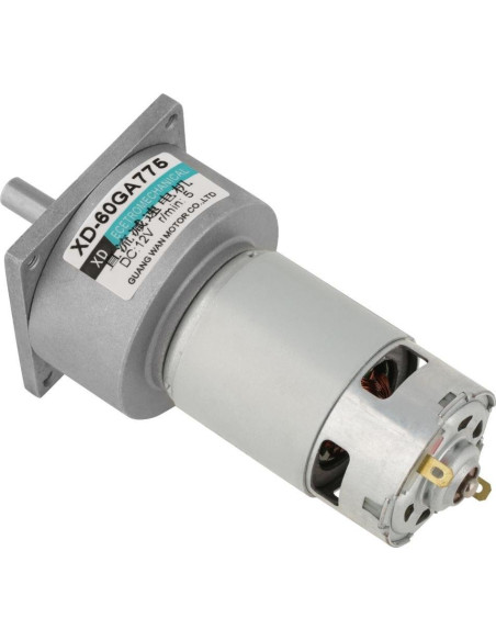 Motor de Engranaje DC 12V 35W Ajustable Velocidad 5RPM