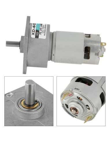 Motor de Engranaje DC 12V 35W Ajustable Velocidad 5RPM