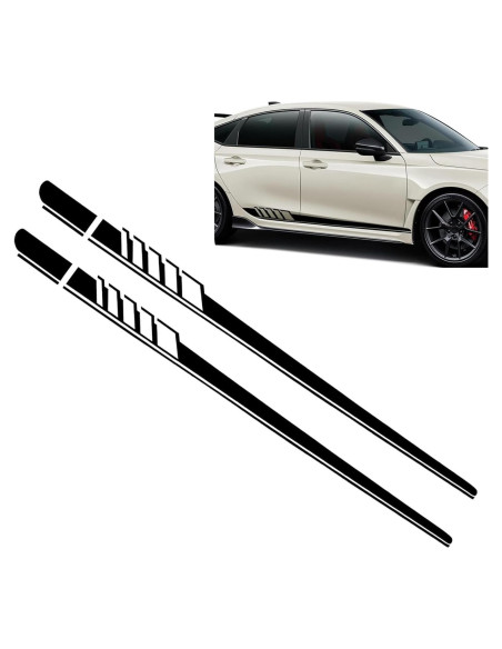 Calcomanías Largas Nowkont 2 PCS 11.48cm x 225cm Negro