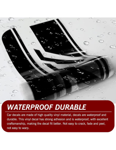 Calcomanías Largas Nowkont 2 PCS 11.48cm x 225cm Negro