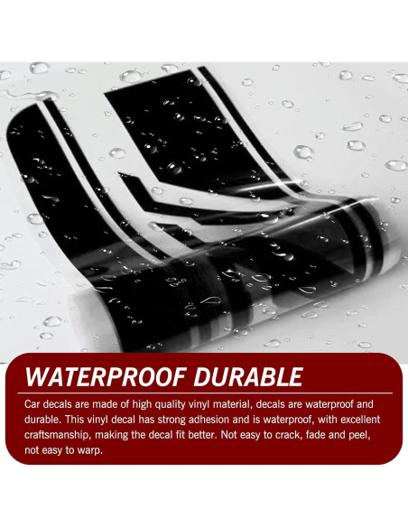 Calcomanías Largas Nowkont 2 PCS 11.48cm x 225cm Negro