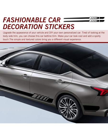 Calcomanías Largas Nowkont 2 PCS 11.48cm x 225cm Negro