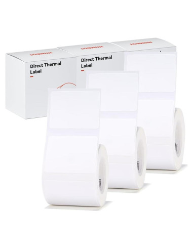 Etiquetas autoadhesivas blancas 40x30mm Haihaixiong - 3 rollos