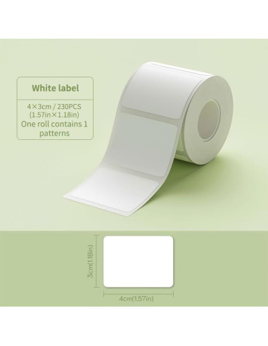 Etiquetas autoadhesivas blancas 40x30mm Haihaixiong - 3 rollos