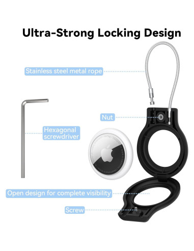 Paquete de 2 fundas Vancle para Apple AirTag - Antipérdida