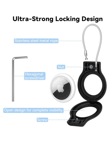 Paquete de 2 fundas Vancle para Apple AirTag - Antipérdida