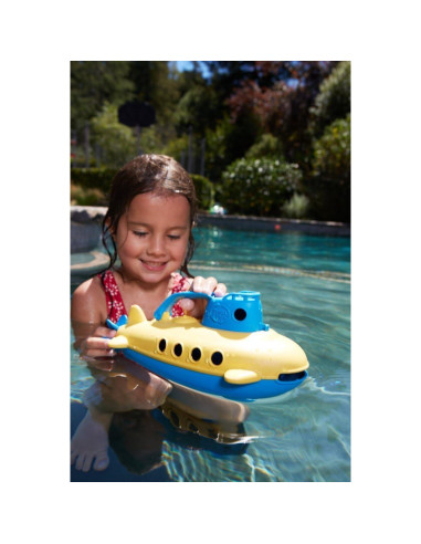 Submarino Green Toys Azul - Juguete Acuático Seguro 26.67 cm