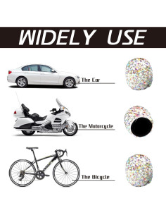 Tapones de Válvula de Neumático JUSTTOP 4 Piezas Cristal AB 2