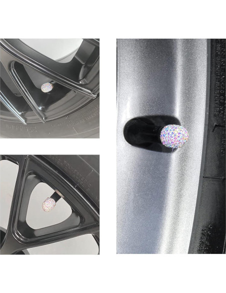 Tapones de Válvula de Neumático JUSTTOP 4 Piezas Cristal AB