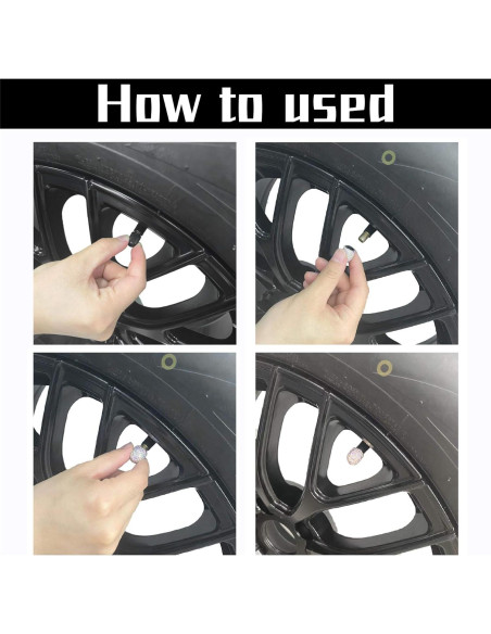 Tapones de Válvula de Neumático JUSTTOP 4 Piezas Cristal AB