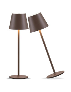 Juego de 2 Lámparas de Mesa LED Recargables 4000mAh Marrón