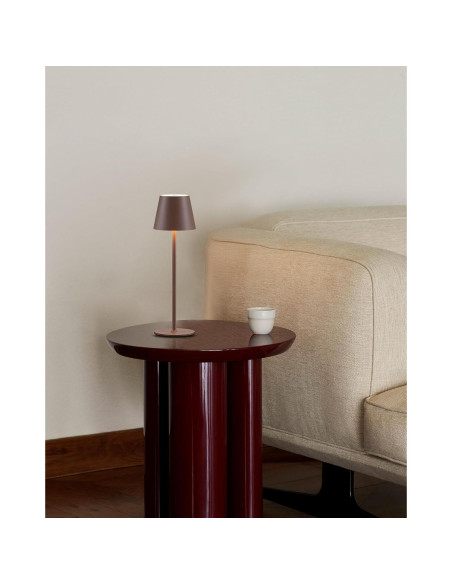 Juego de 2 Lámparas de Mesa LED Recargables 4000mAh Marrón