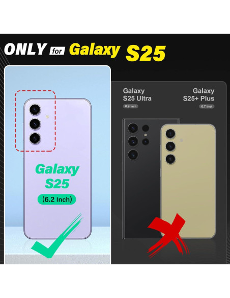 Funda TUCCH para Galaxy S25 6.2" con bloqueo RFID y 4 ranuras