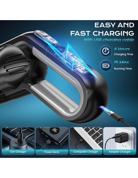 Aspiradora de Mano Inalámbrica NecYINuoVe ZY-3701 350ml 8KPA