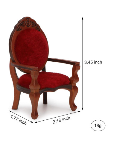 Silla Miniatura Retro Vintage Cutemini 1:12 para Casa de Muñecas