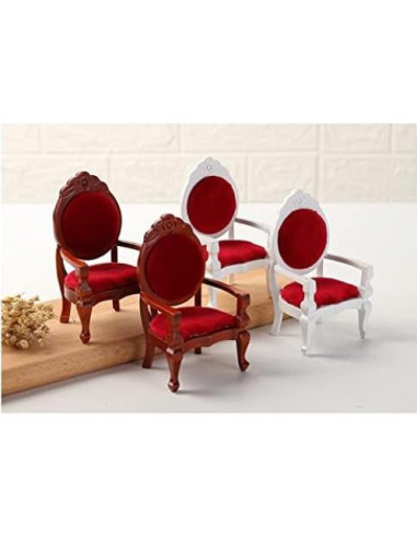 Silla Miniatura Retro Vintage Cutemini 1:12 para Casa de Muñecas