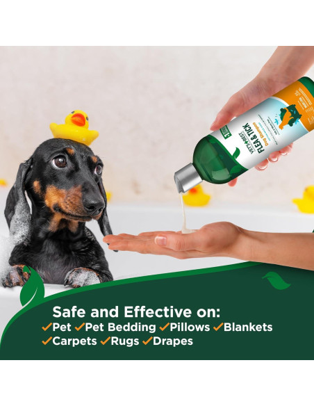 Champú Natural Vet's Best 355 ml para Perros contra Pulgas y Garrapatas