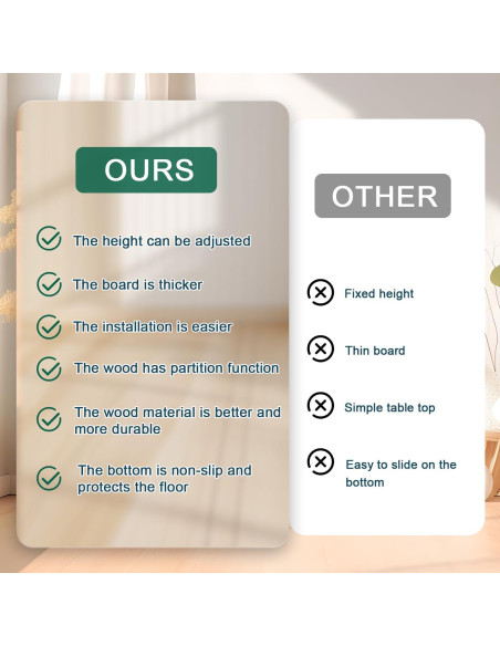 Mesa C Ajustable de Bambú XNSDXV con Bandeja Giratoria 360