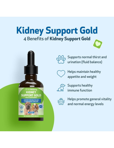 Suplemento Herbal Apoyo Renal Oro Pet Wellbeing 59 ml