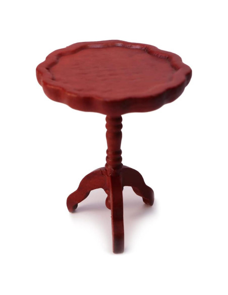 Mesa de extremo de madera Cutemini para casa de muñecas 1:12