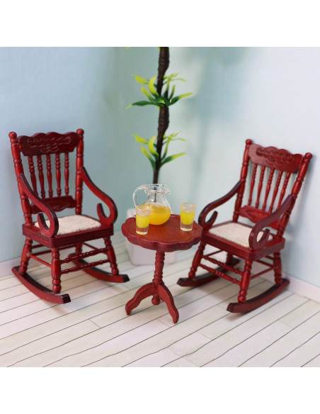 Mesa de extremo de madera Cutemini para casa de muñecas 1:12