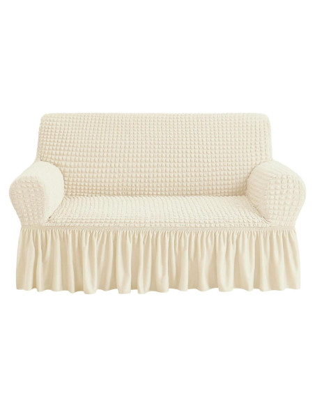 Funda de Sofá Loveseat NICEEC Beige 2 Asientos Alta Elasticidad