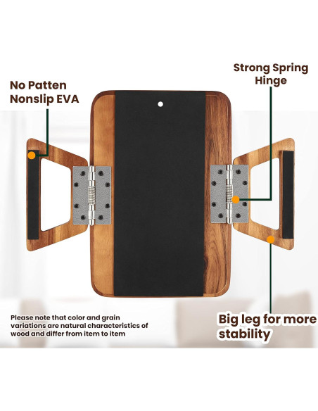 Bandeja de Brazo de Sofá Tinamo de Madera de Acacia 35x24 cm