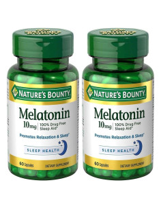 Melatonina 10 mg Nature's Bounty 60 Cápsulas x 2 Botellas
